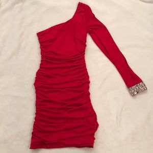 Emerald Sundae One Shoulder Ruched Bodycon Dress